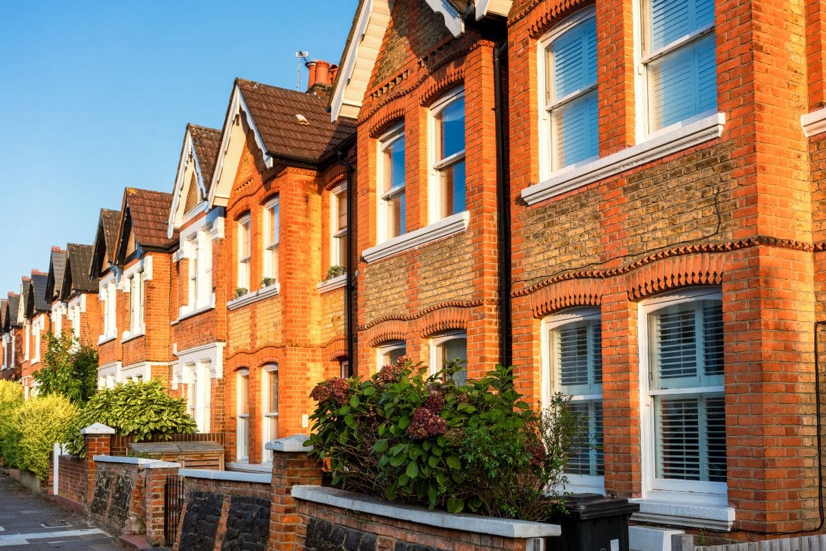 A line of houses