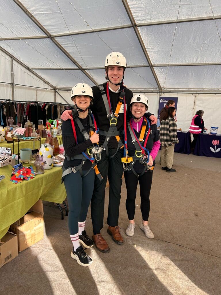 Bath team for zipline